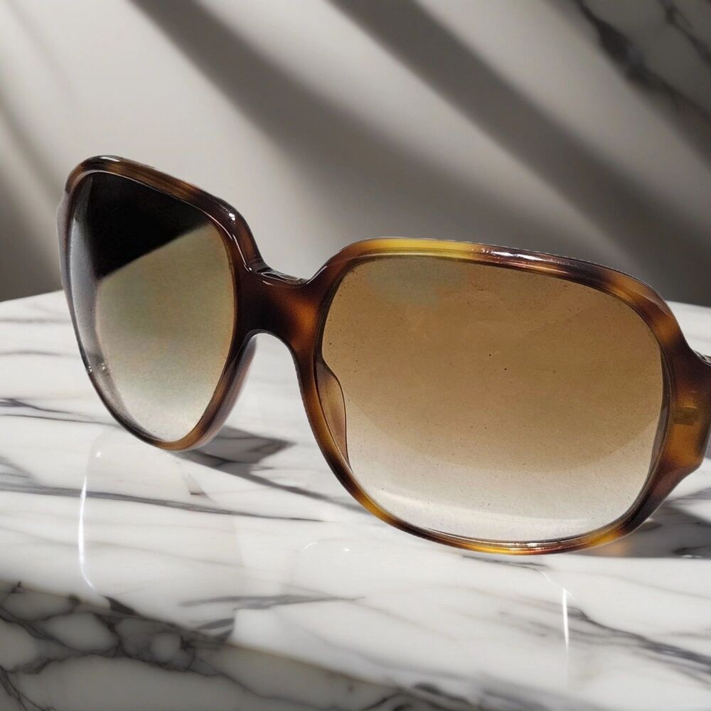 Gucci Oversized Tortoiseshell Sunglasses Brown Gradient Logo + Case GG 2948/S - Picture 2 of 10